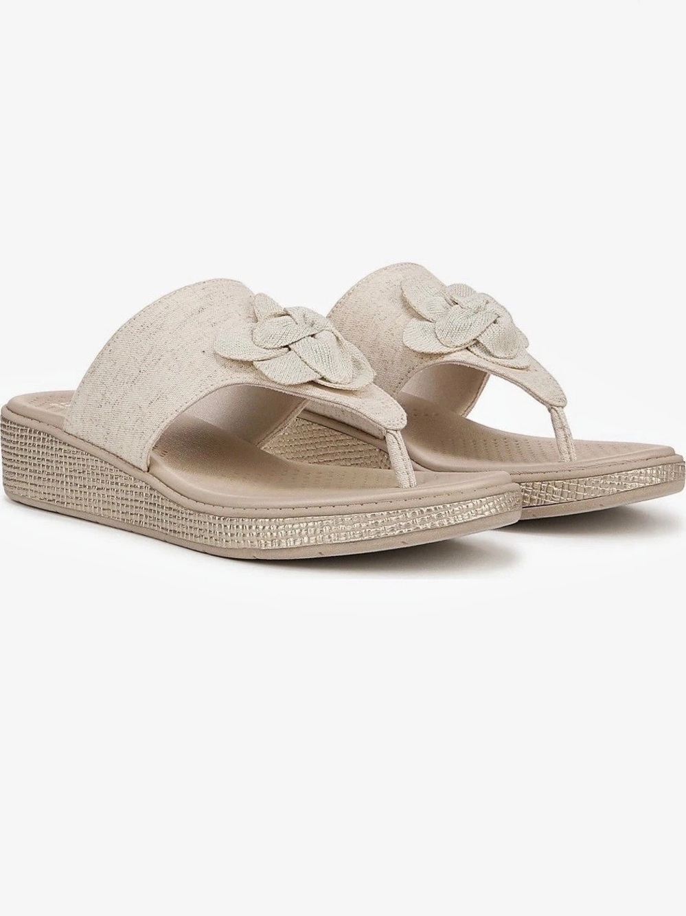 LifeStride Bloom Wedge Sandals in Beige US 6.5 M New